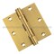 Embassy 3-1/2 x 3-1/2 Solid Brass Ball Bearing Hinge, Satin Brass Finish with Flat Tips 3535BBUS4F-1 - alternate 1